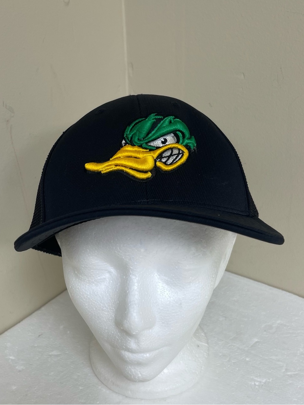 Pacific Headwear Angry Duck Stitched Logo Hat Cap Size L/Xl Black